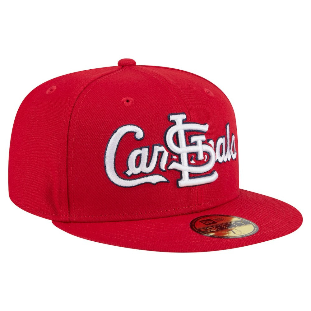 St. Louis Cardinals New Era Overlap 59FIFTY Fitted Hat - Red - New Era Discount