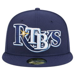 Tampa Bay Rays New Era Overlap 59FIFTY Fitted Hat - Navy - New Era Online