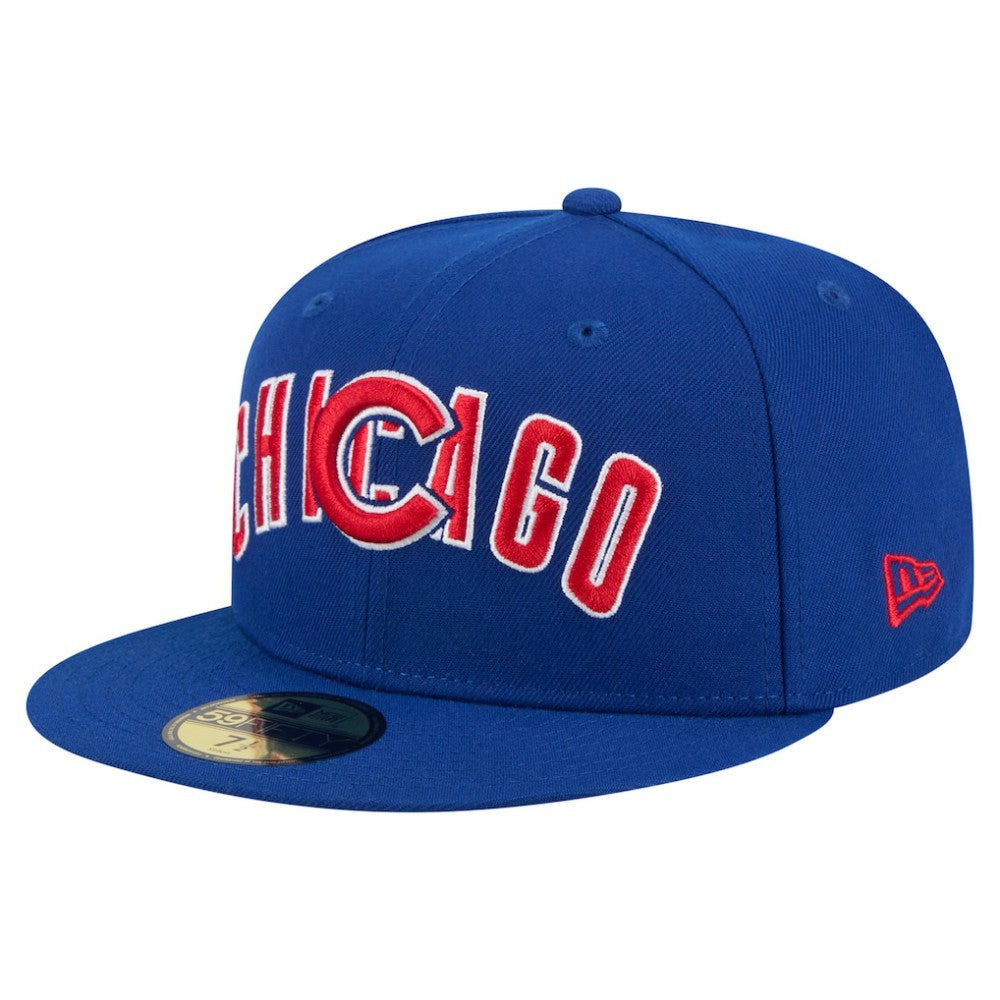 Chicago Cubs New Era Overlap 59FIFTY Fitted Hat - Royal - New Era on Sale