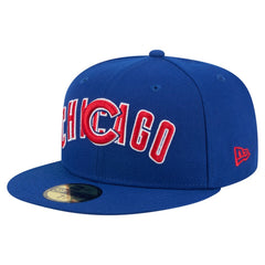 Chicago Cubs New Era Overlap 59FIFTY Fitted Hat - Royal - New Era on Sale