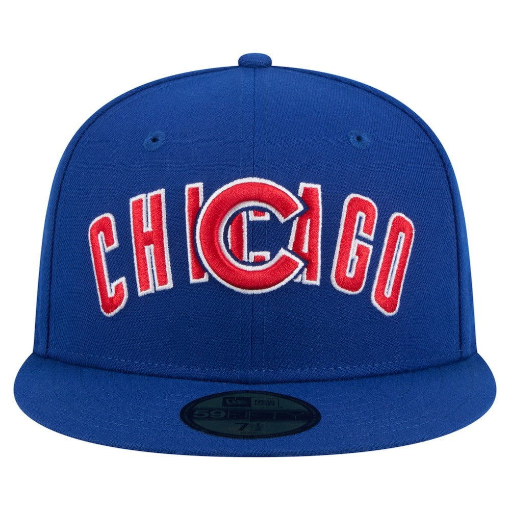 Chicago Cubs New Era Overlap 59FIFTY Fitted Hat - Royal - New Era on Sale