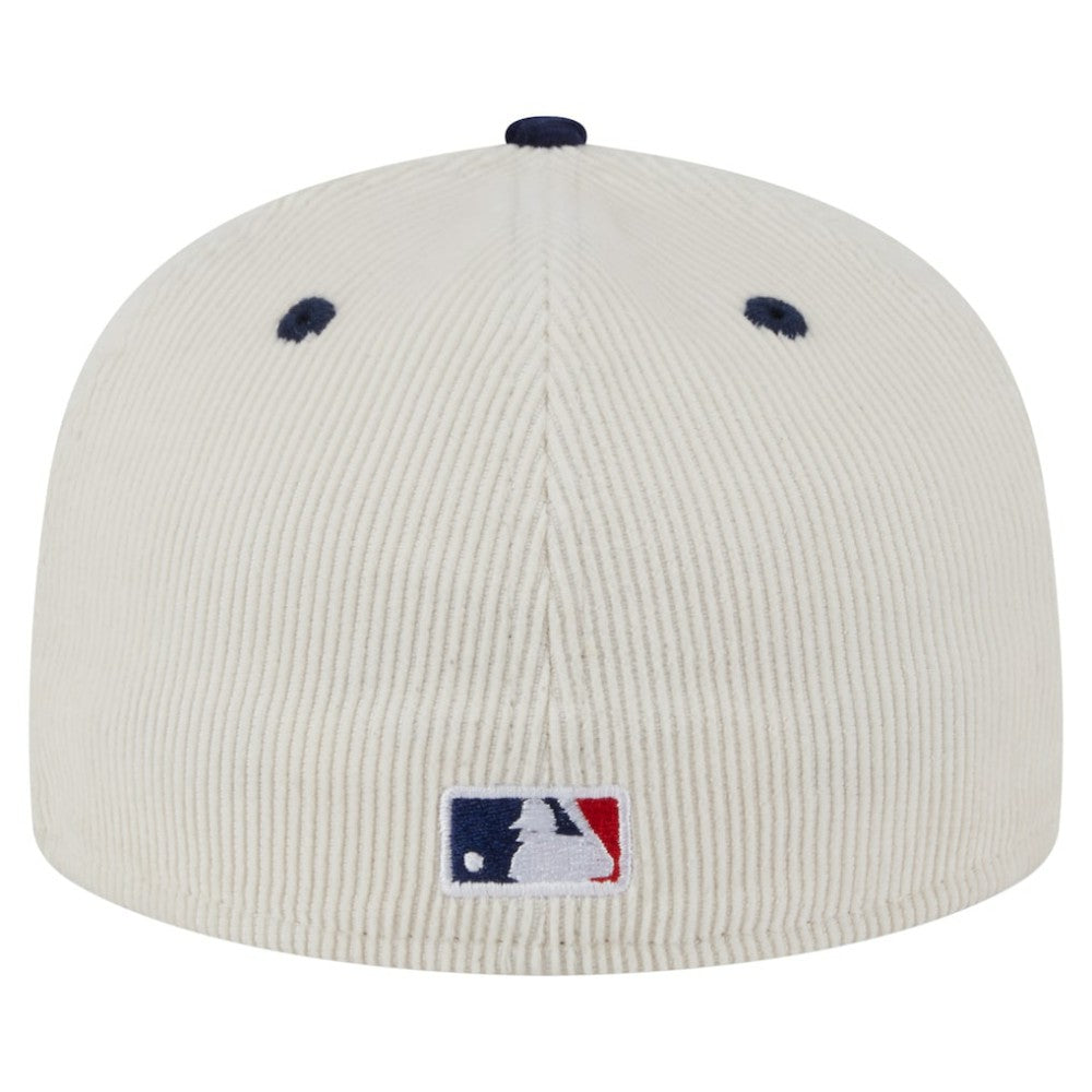 Tampa Bay Rays New Era Two-Tone Corduroy 59FIFTY Fitted Hat - Cream/Navy - New Era on Sale