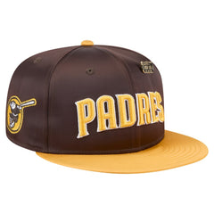 San Diego Padres New Era Satin 59FIFTY Fitted Hat - Brown/Gold - New Era Sale