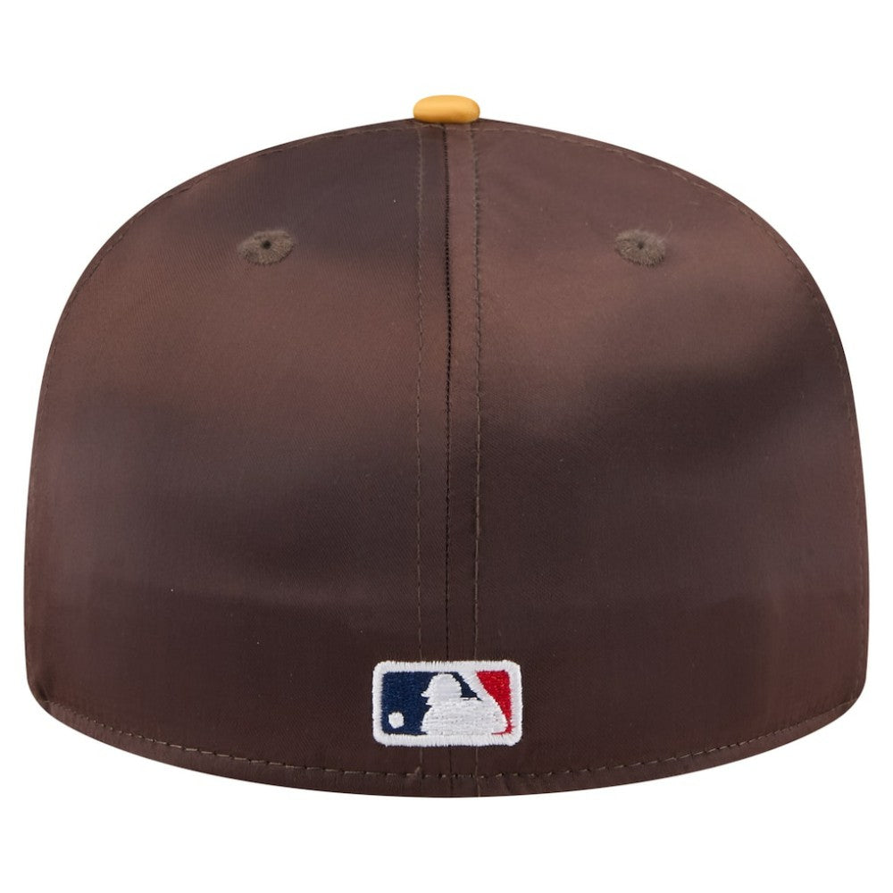 San Diego Padres New Era Satin 59FIFTY Fitted Hat - Brown/Gold - New Era Sale
