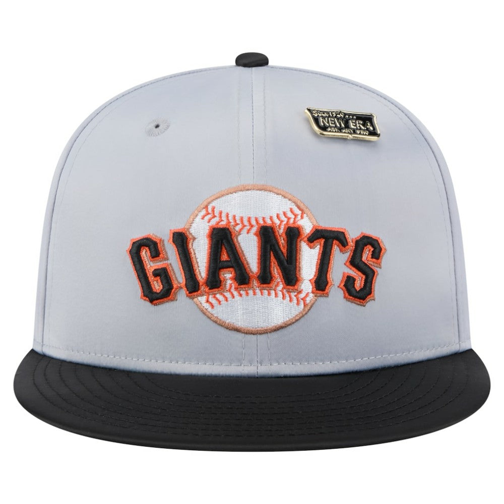 San Francisco Giants New Era Satin 59FIFTY Fitted Hat - Gray/Black - New Era Online