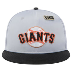 San Francisco Giants New Era Satin 59FIFTY Fitted Hat - Gray/Black - New Era Online
