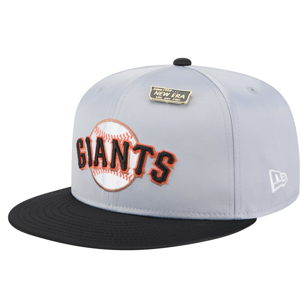 San Francisco Giants New Era Satin 59FIFTY Fitted Hat - Gray/Black - New Era Online