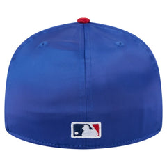 Chicago Cubs New Era Satin 59FIFTY Fitted Hat - Royal/Red - New Era on Sale