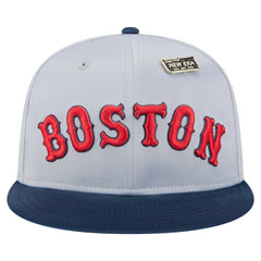Boston Red Sox New Era Satin 59FIFTY Fitted Hat - Gray/Navy - New Era Sale