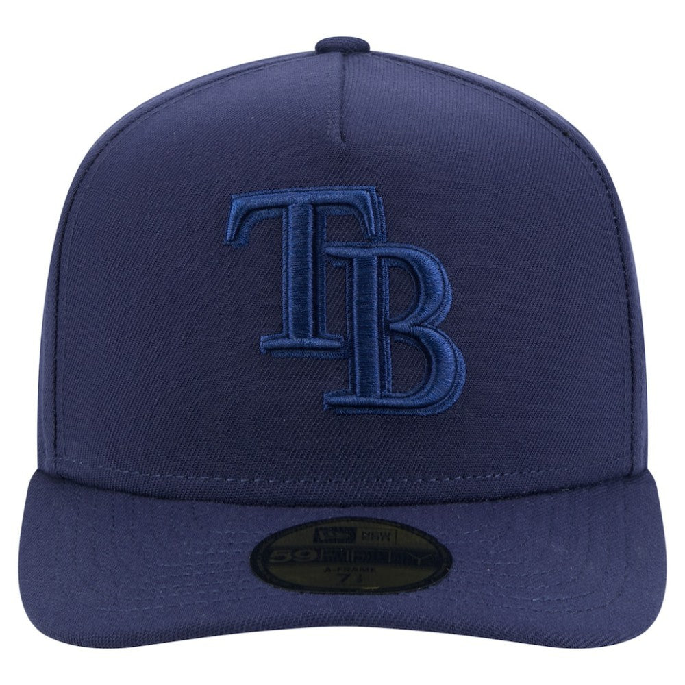 Tampa Bay Rays New Era Color Pack A-Frame 59FIFTY Fitted Hat - Navy - New Era Discount