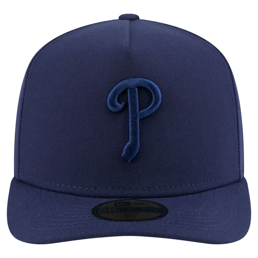 Philadelphia Phillies New Era Color Pack A-Frame 59FIFTY Fitted Hat - Navy - New Era Lifestyle