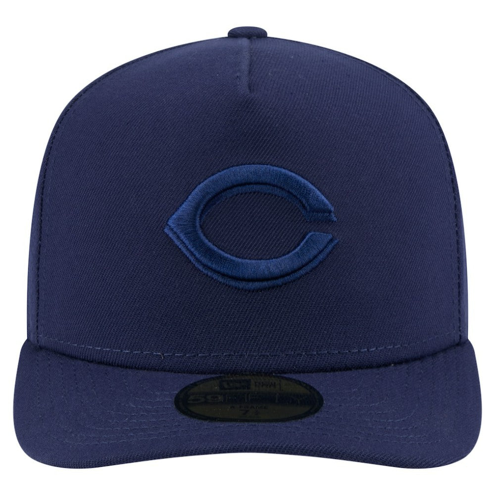 Cincinnati Reds New Era Color Pack A-Frame 59FIFTY Fitted Hat - Navy - New Era Discount