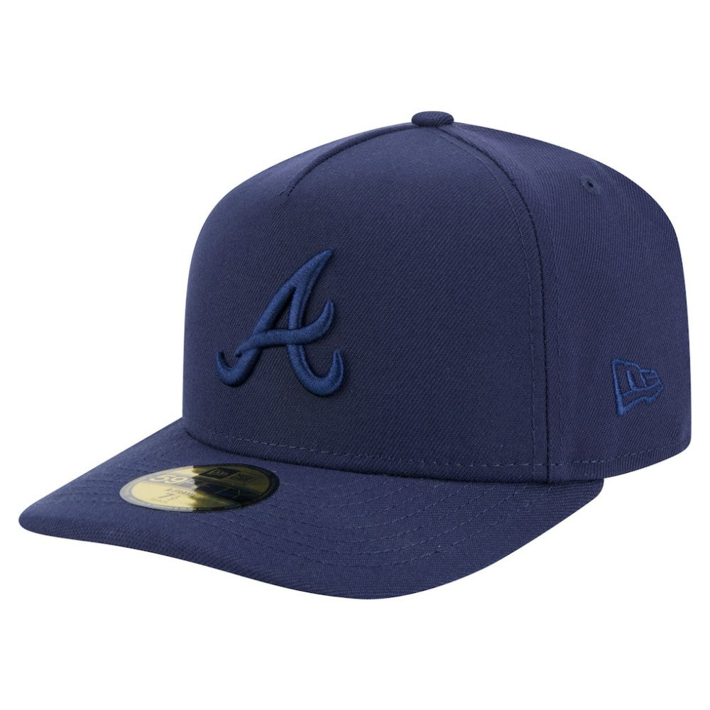 Atlanta Braves New Era Color Pack A-Frame 59FIFTY Fitted Hat - Navy - New Era Sale