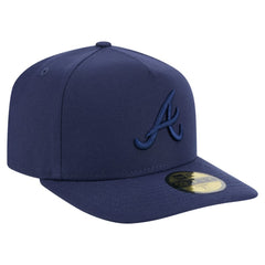 Atlanta Braves New Era Color Pack A-Frame 59FIFTY Fitted Hat - Navy - New Era Sale