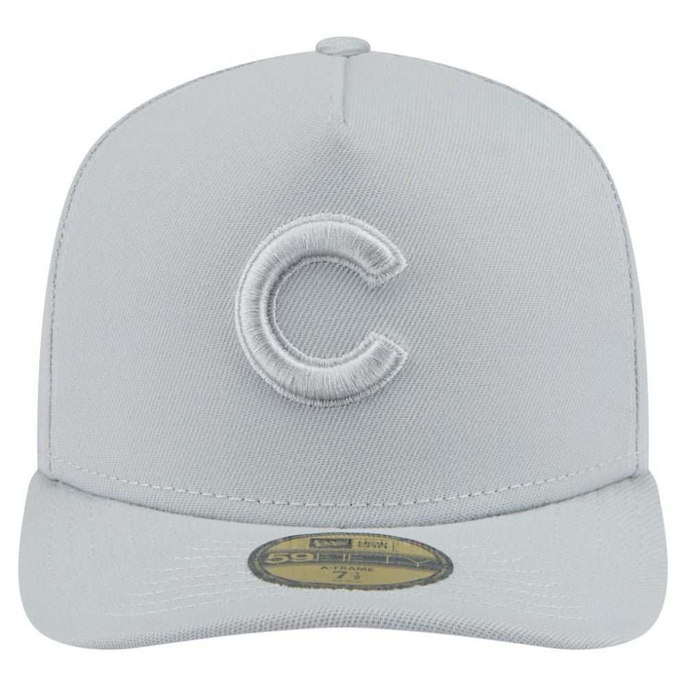 Chicago Cubs New Era Colorpack A-Frame 59FIFTY Fitted Hat - Gray - New Era Sale