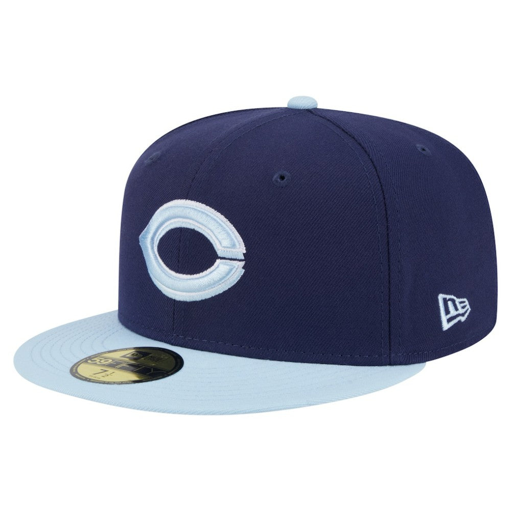 Cincinnati Reds New Era Color Pack 2-Tone 59FIFTY Fitted Hat - Navy/Light Blue - New Era on Sale