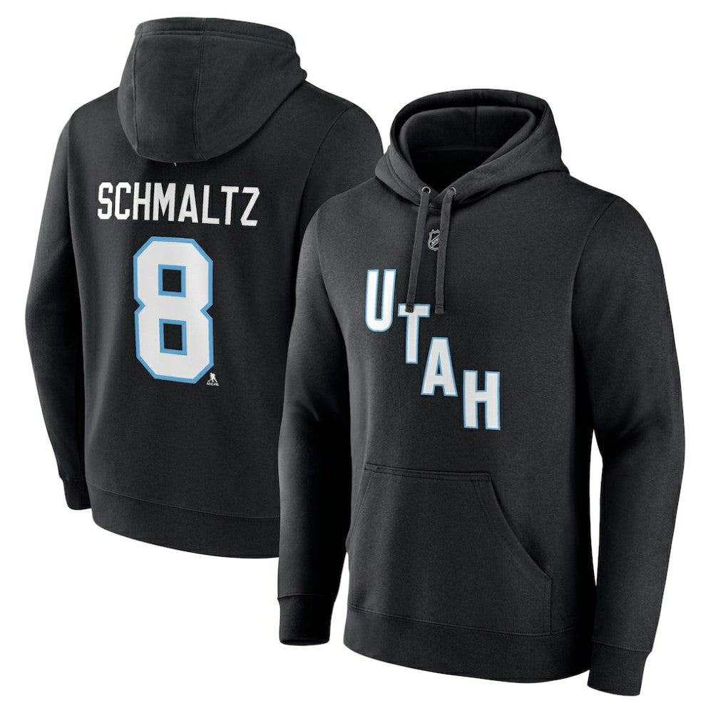 Nick Schmaltz NHL Utah Fanatics Authentic Stack Name & Number Tri-Blend Pullover Hoodie - Black - NHL 201926605