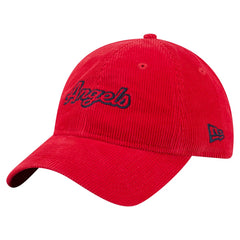 Los Angeles Angels New Era Women's Corduroy 9TWENTY Adjustable Hat - Red - New Era Discount
