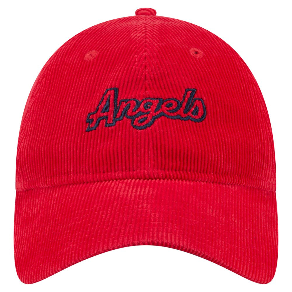 Los Angeles Angels New Era Women's Corduroy 9TWENTY Adjustable Hat - Red - New Era Discount
