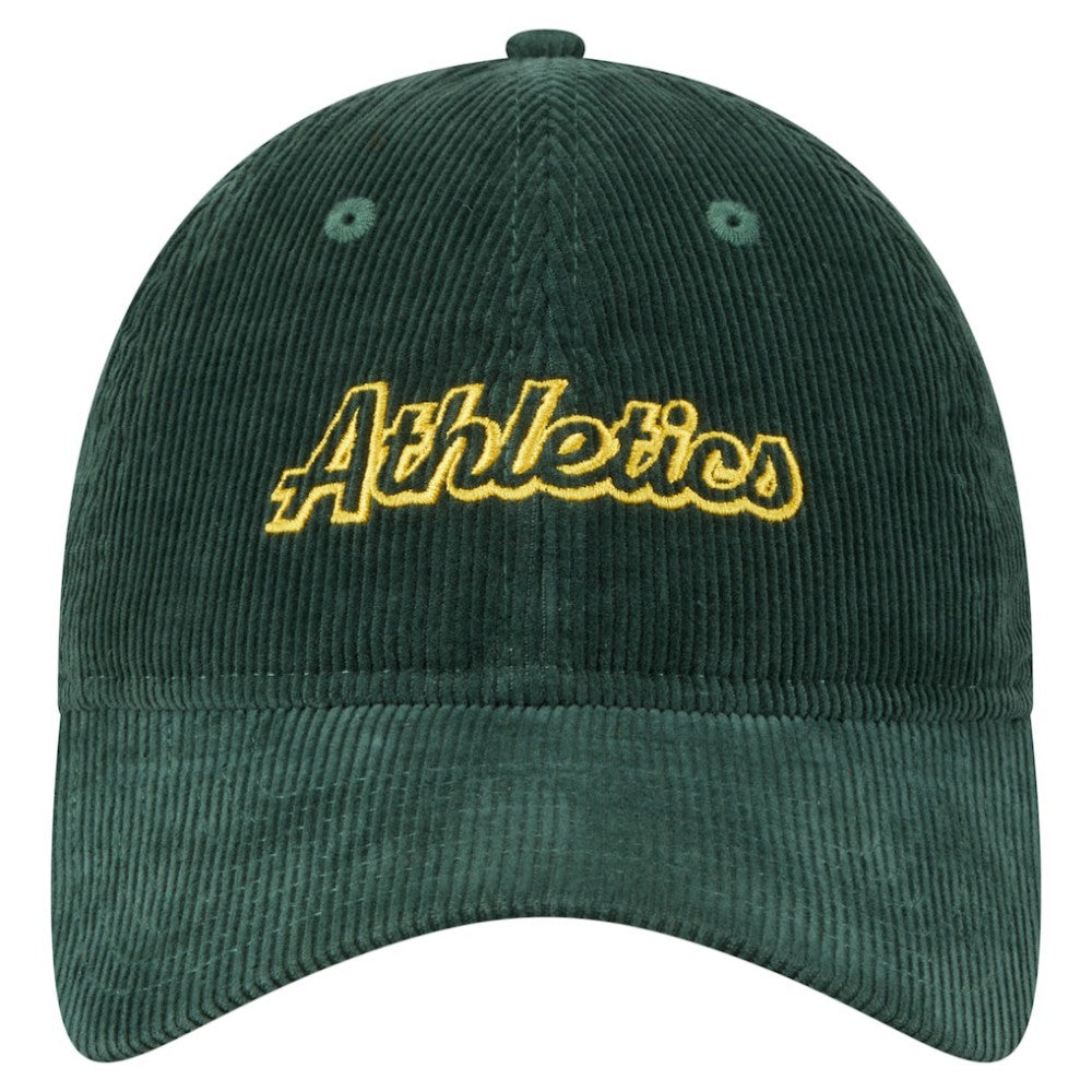 Athletics New Era Women's Corduroy 9TWENTY Adjustable Hat - Green - New Era Discount