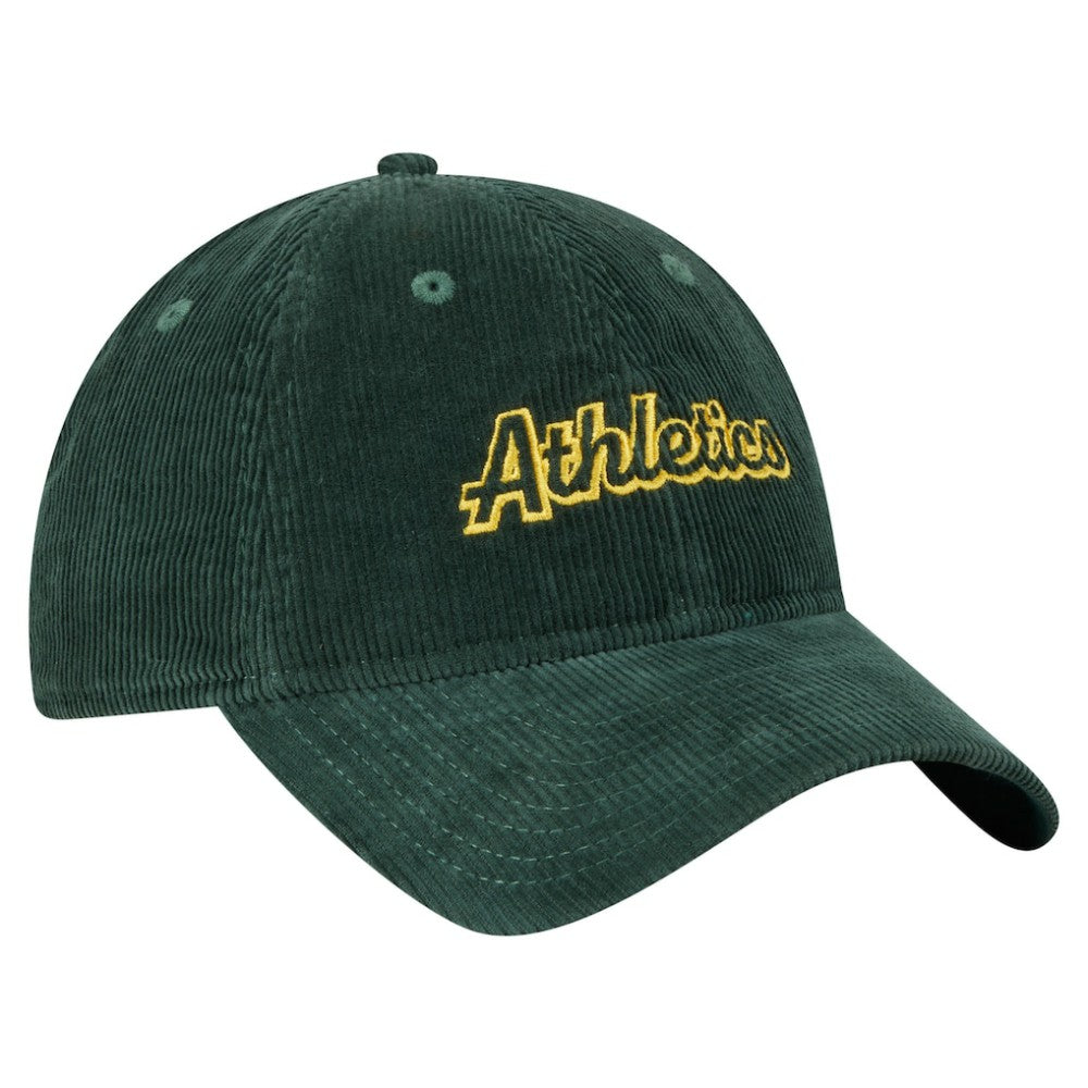 Athletics New Era Women's Corduroy 9TWENTY Adjustable Hat - Green - New Era Discount