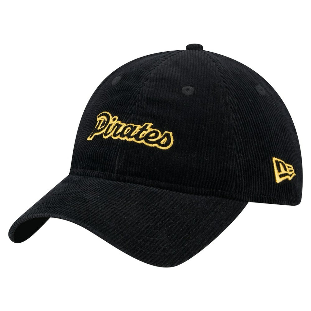 Pittsburgh Pirates New Era Women's Corduroy 9TWENTY Adjustable Hat - Black - New Era Sale