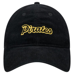 Pittsburgh Pirates New Era Women's Corduroy 9TWENTY Adjustable Hat - Black - New Era Sale