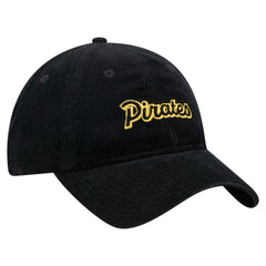 Pittsburgh Pirates New Era Women's Corduroy 9TWENTY Adjustable Hat - Black - New Era Sale