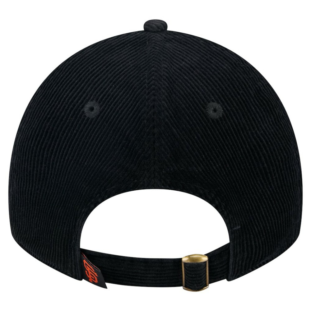 San Francisco Giants New Era Women's Corduroy 9TWENTY Adjustable Hat - Black - New Era Lifestyle