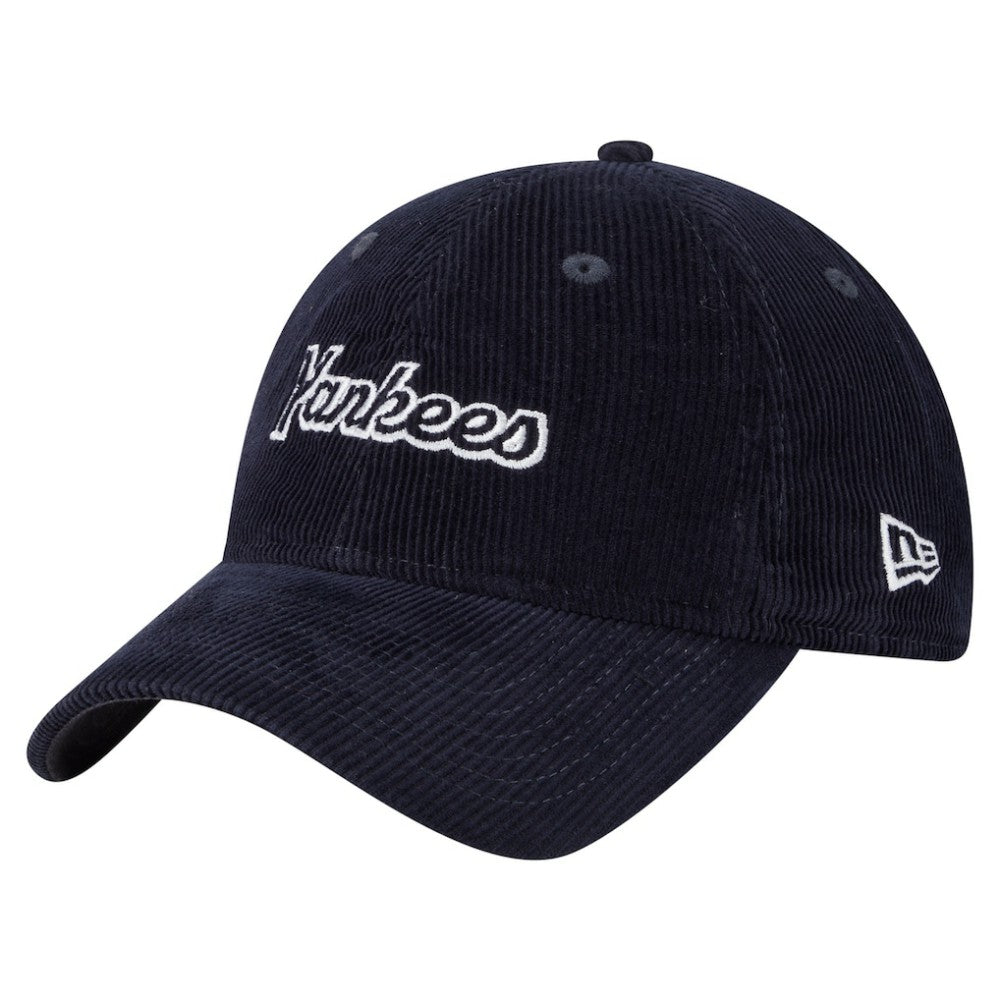 New York Yankees New Era Women's Corduroy 9TWENTY Adjustable Hat - Navy - New Era Online