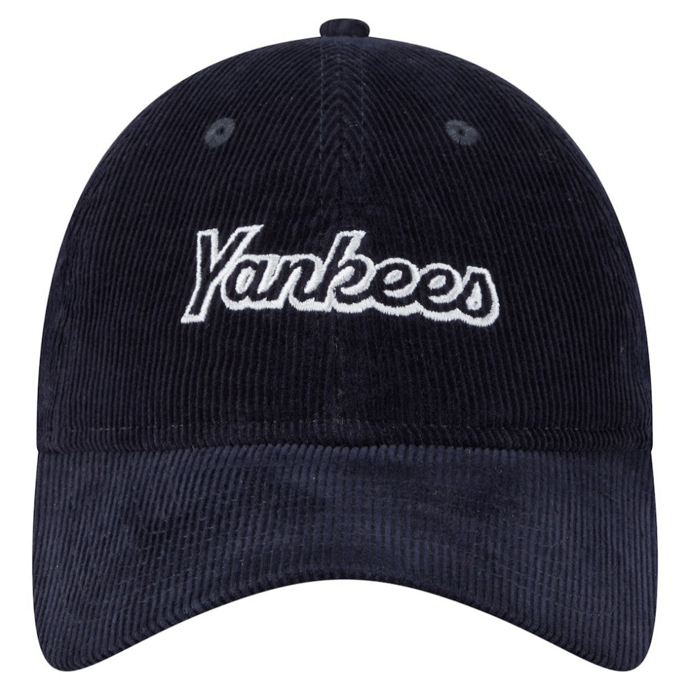 New York Yankees New Era Women's Corduroy 9TWENTY Adjustable Hat - Navy - New Era Online