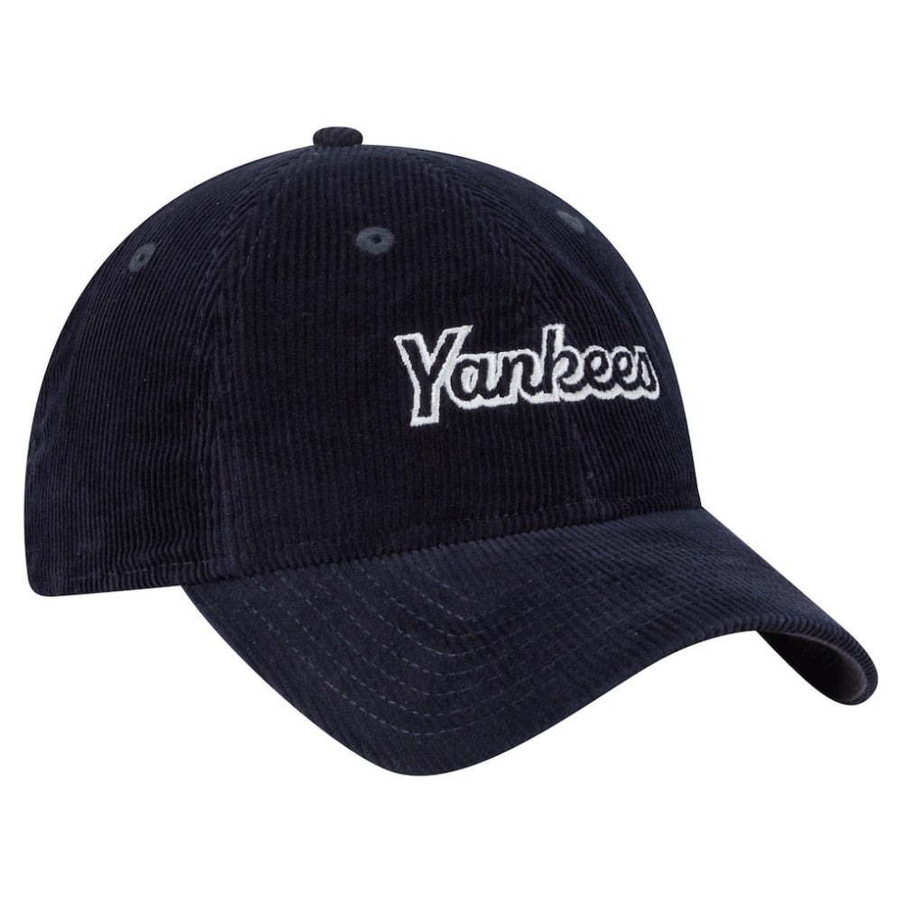 New York Yankees New Era Women's Corduroy 9TWENTY Adjustable Hat - Navy - New Era Online