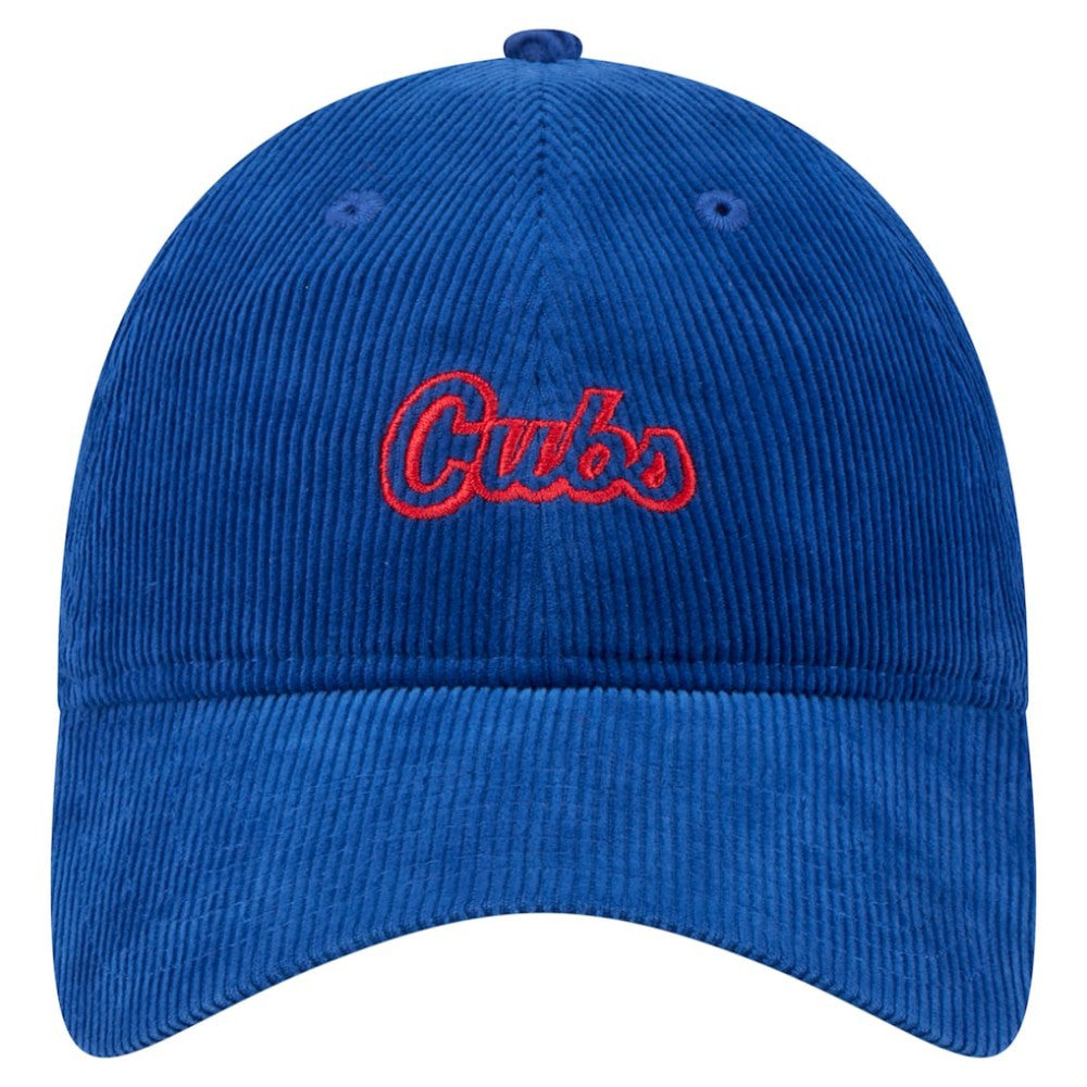 Chicago Cubs New Era Women's Corduroy 9TWENTY Adjustable Hat - Royal - New Era Discount