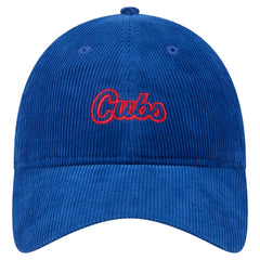 Chicago Cubs New Era Women's Corduroy 9TWENTY Adjustable Hat - Royal - New Era Discount