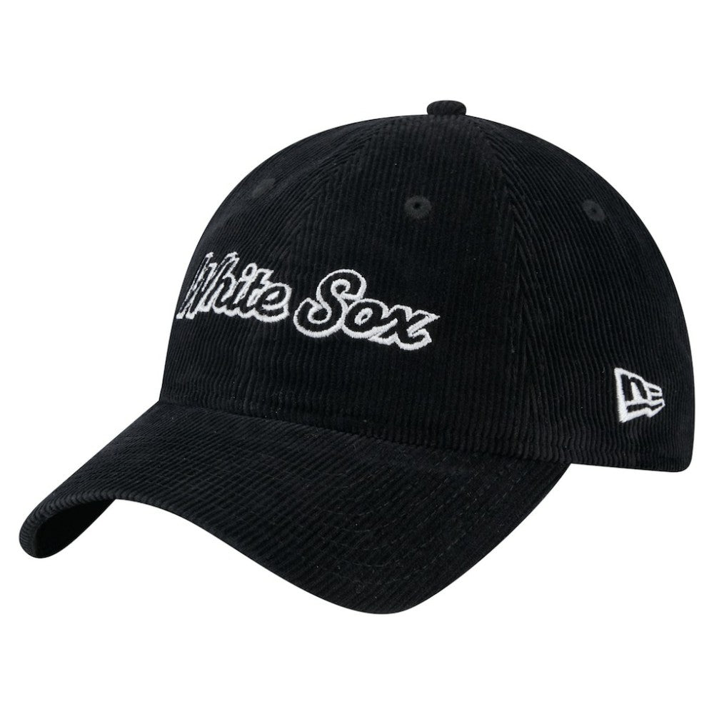 Chicago White Sox New Era Women's Corduroy 9TWENTY Adjustable Hat - Black - New Era Discount