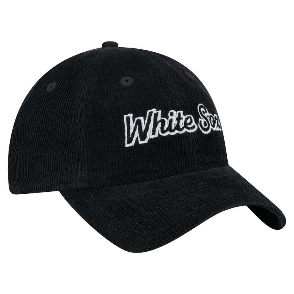 Chicago White Sox New Era Women's Corduroy 9TWENTY Adjustable Hat - Black - New Era Discount