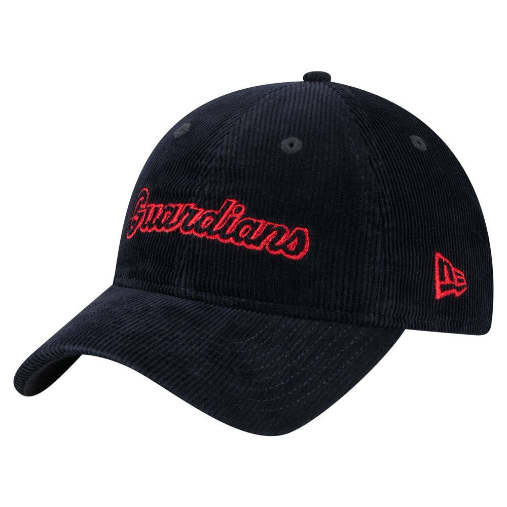 Cleveland Guardians New Era Women's Corduroy 9TWENTY Adjustable Hat - Navy - New Era Discount