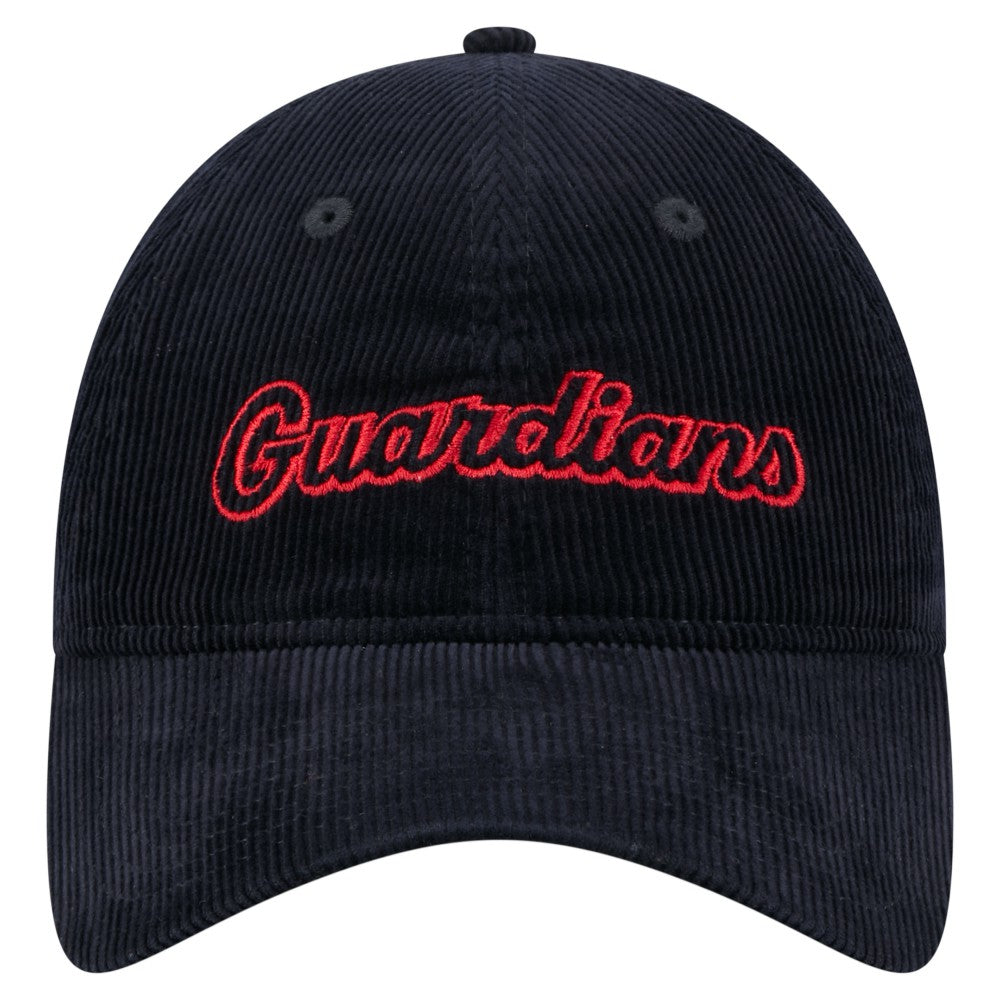 Cleveland Guardians New Era Women's Corduroy 9TWENTY Adjustable Hat - Navy - New Era Discount