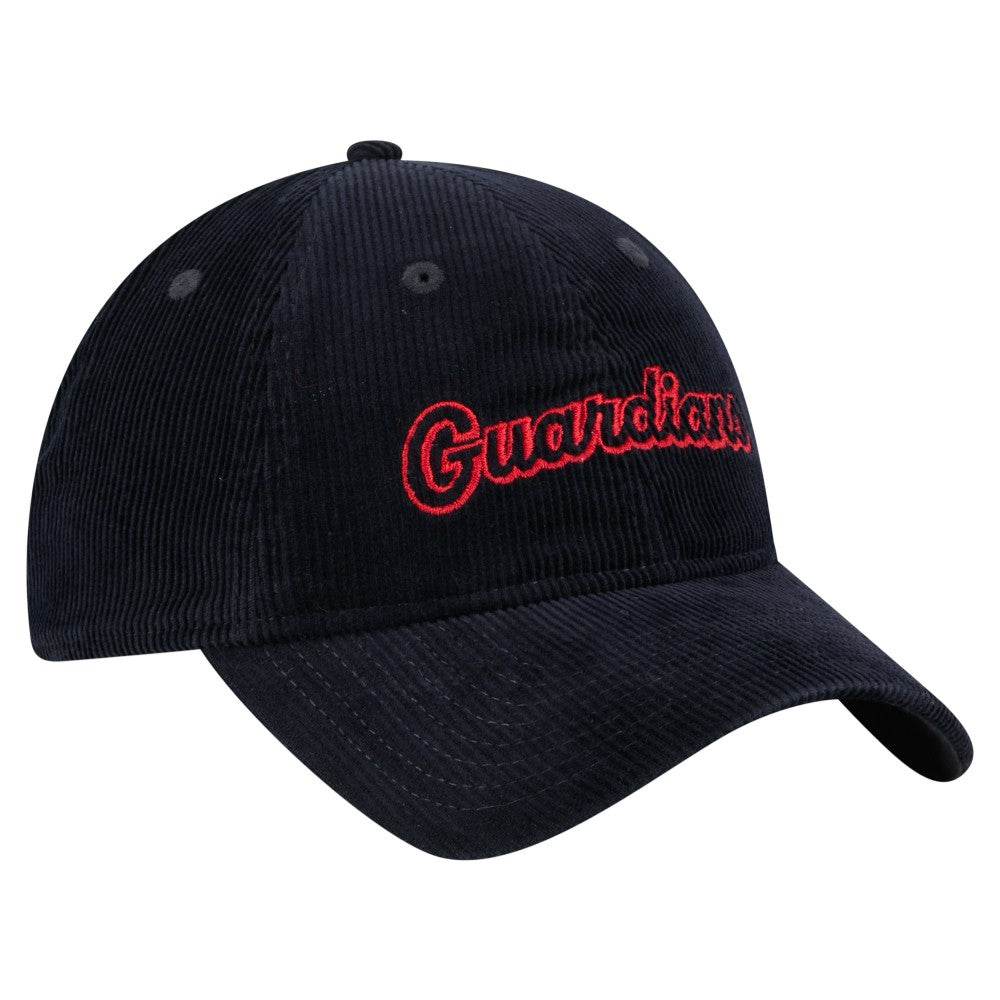 Cleveland Guardians New Era Women's Corduroy 9TWENTY Adjustable Hat - Navy - New Era Discount