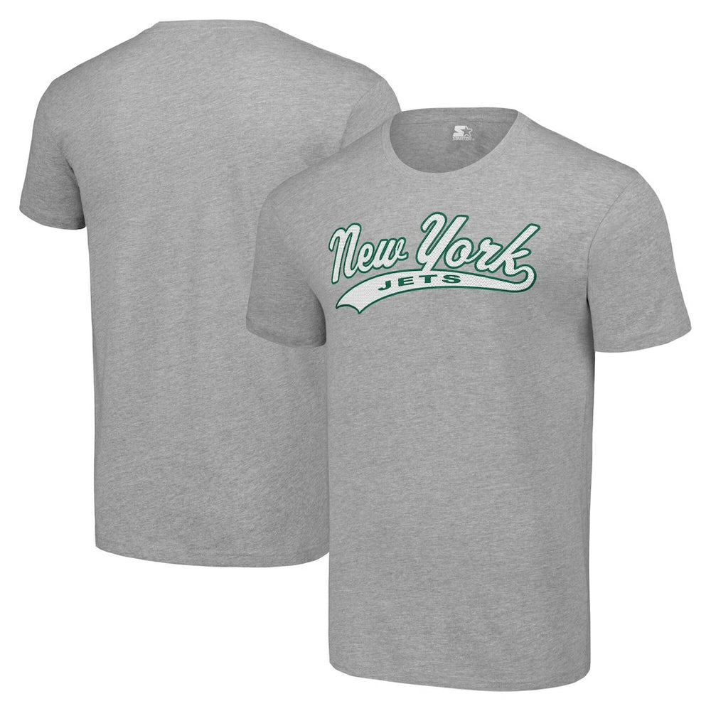 New York Jets Starter City Tailsweep T-Shirt Heather Gray