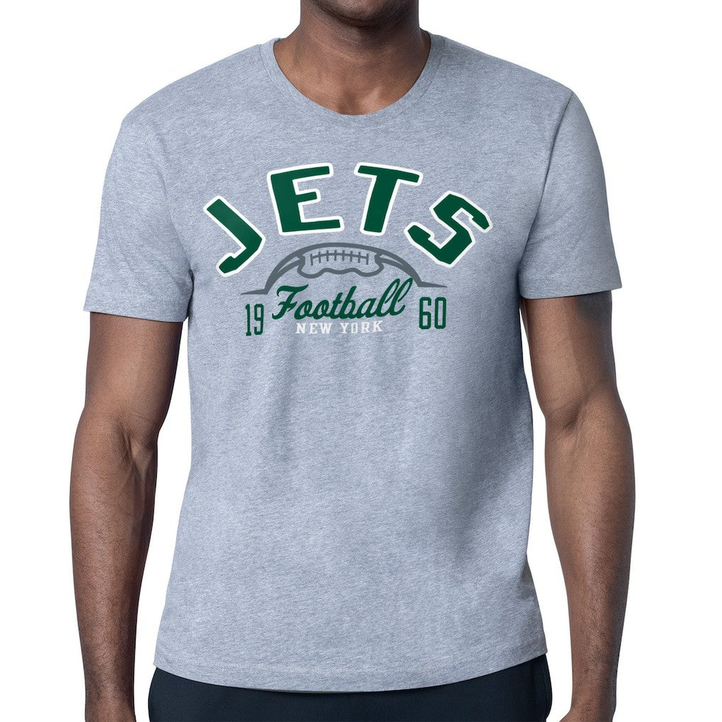 New York Jets Starter Half Ball Logo T-Shirt Heather Gray