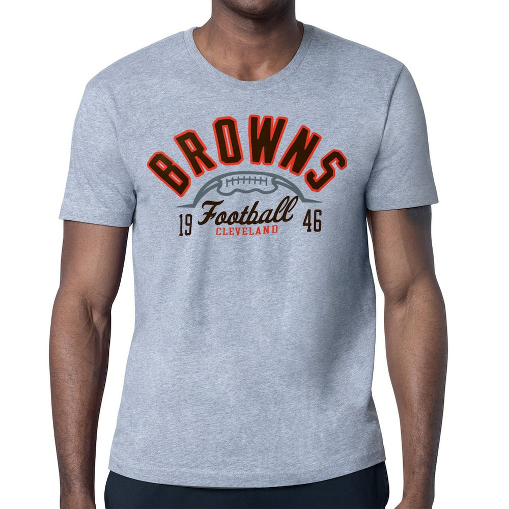 Cleveland Browns Starter Half Ball Logo T-Shirt Heather Gray