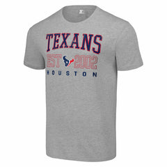Houston Texans Starter Distressed Graphic T-Shirt Heather Gray