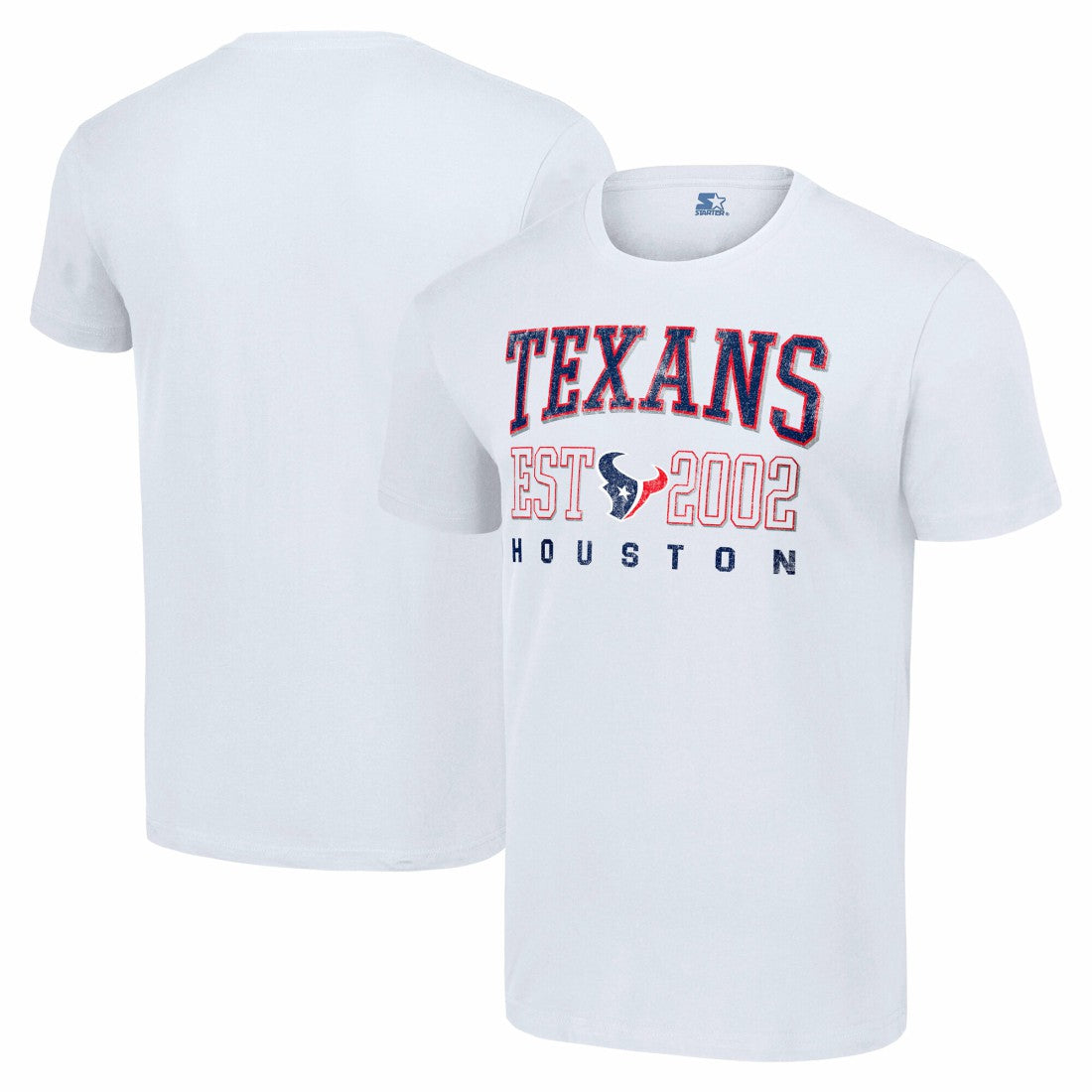 Houston Texans Starter Distressed Graphic T-Shirt White