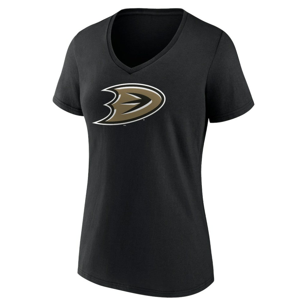Anaheim Ducks Women's Secondary Logo V-Neck T-Shirt – Black - NHL 201927017