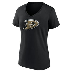 Anaheim Ducks Women's Secondary Logo V-Neck T-Shirt – Black - NHL 201927017