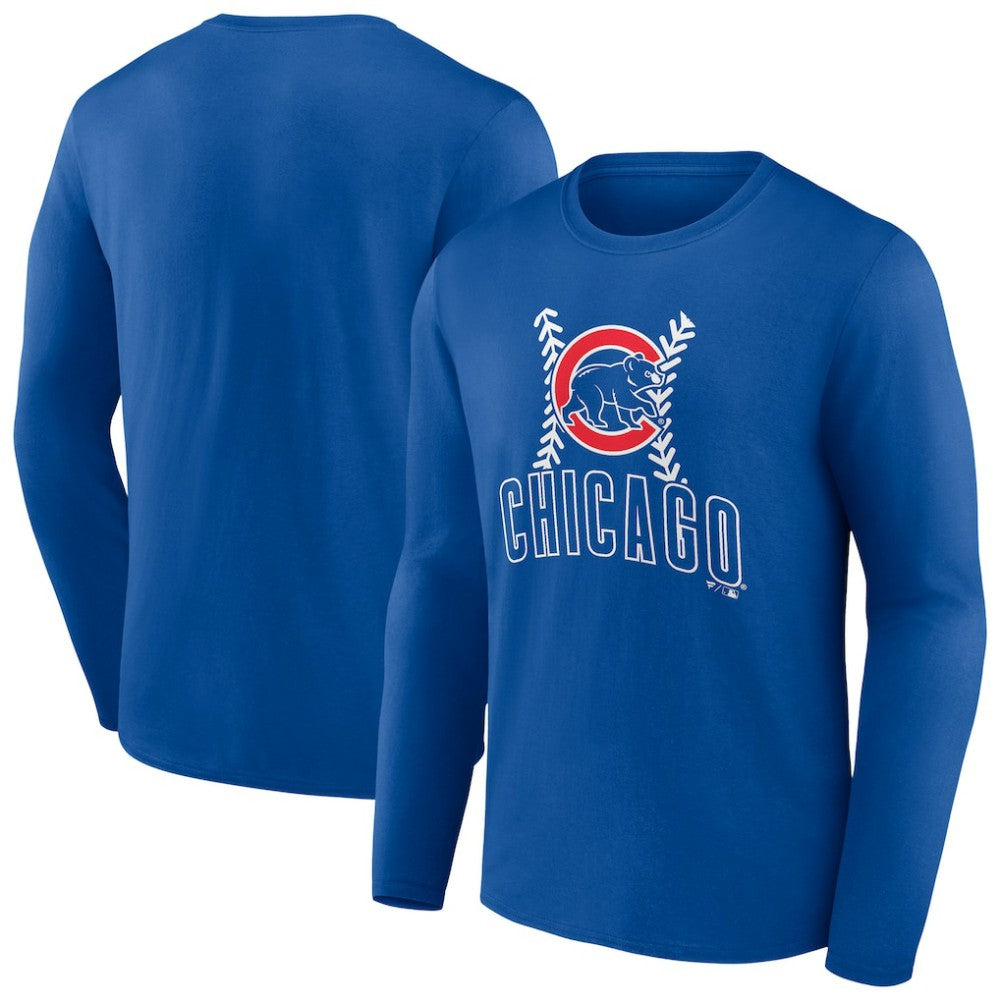 Chicago Cubs Fastball Long Sleeve T-Shirt - Royal - MLB on Sale