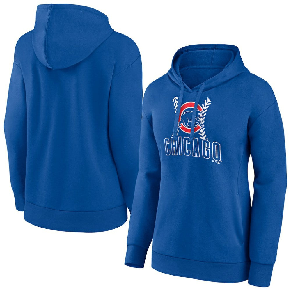 Chicago Cubs Women's Fastball Pullover Hoodie - Royal - MLB Lifestyle