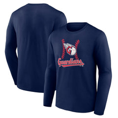 Cleveland Guardians Fastball Long Sleeve T-Shirt - Navy - MLB on Sale