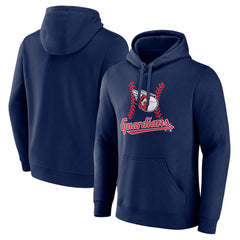 Cleveland Guardians Fastball Pullover Hoodie - Navy - MLB Discount